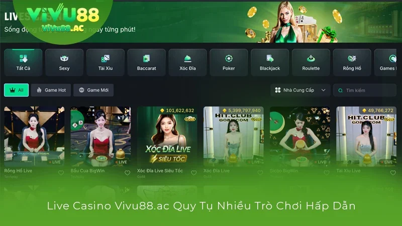 Live Casino Vivu88 – Thiên Đường Casino Dành Cho Mọi Bet Thủ